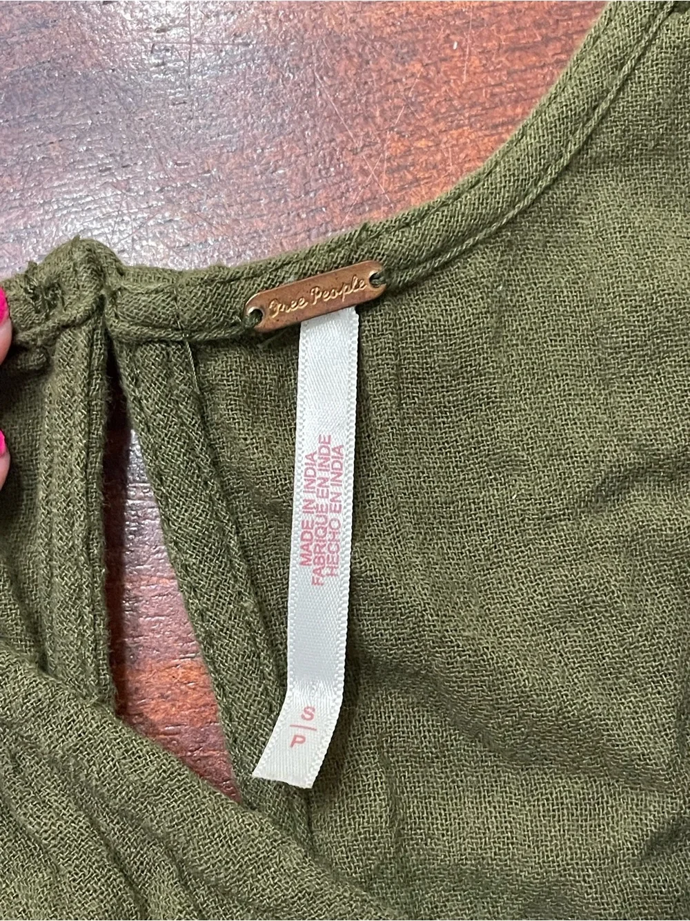 Free People Olive Green Layered V-Neck harem pants outfit - Picture 2 of 6